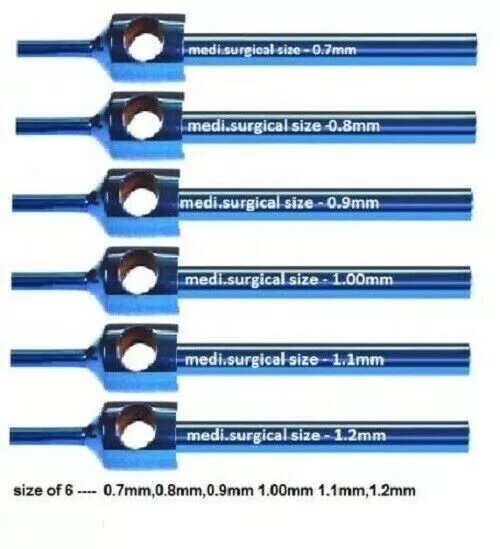 Titanium Hair Transplant Fue Hair Punch KIt Punch Sizes 0.7mm to 1.2 mm 6 Pieces