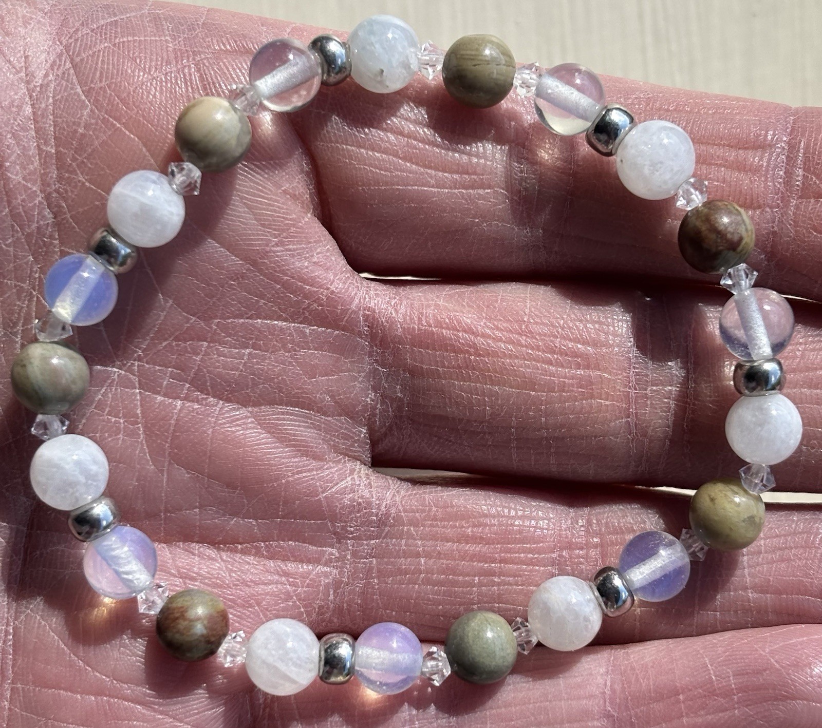 Stunning Gemstone Bracelet - Astrophyllite, Moonstone & Opalite