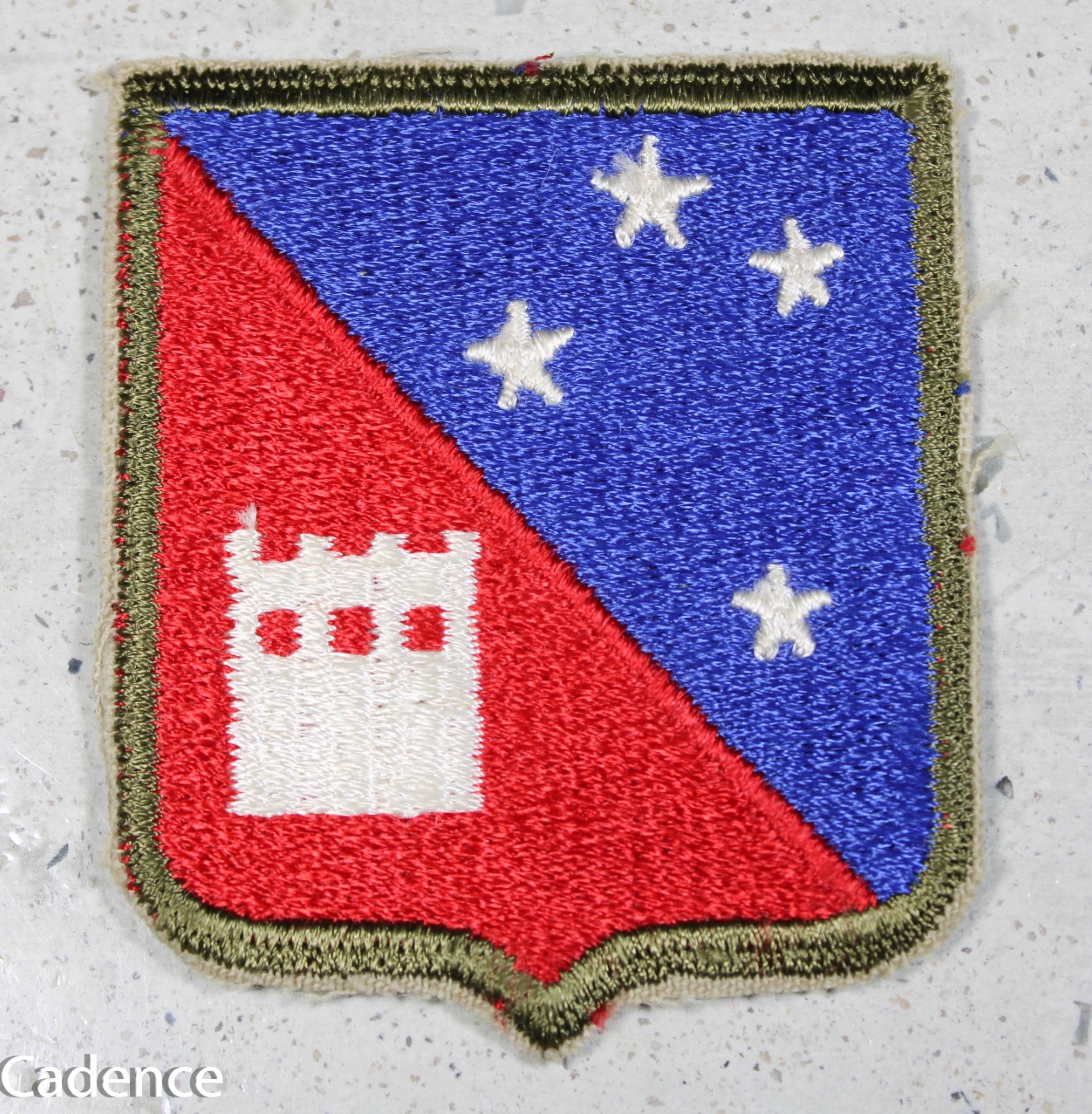 US WW2 25th Regimental Combat Team RCT Cut Edge Snowy Back Patch OA867