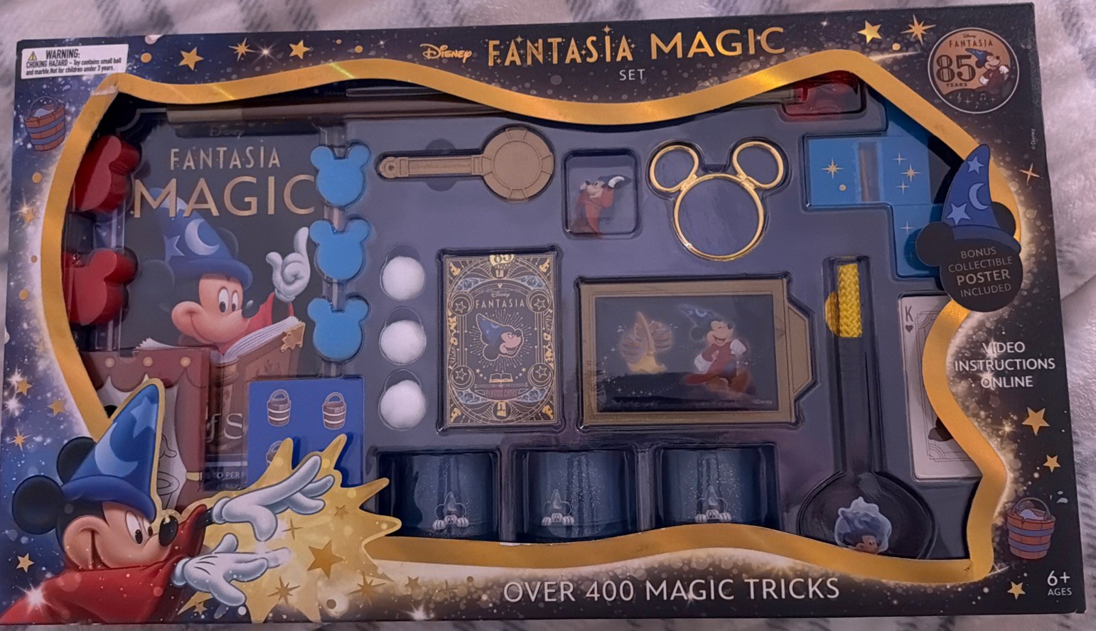 Disney Fantasia Magic Set Mickey Mouse Over 400 Tricks Kids 6+ Plus Bonus Poster