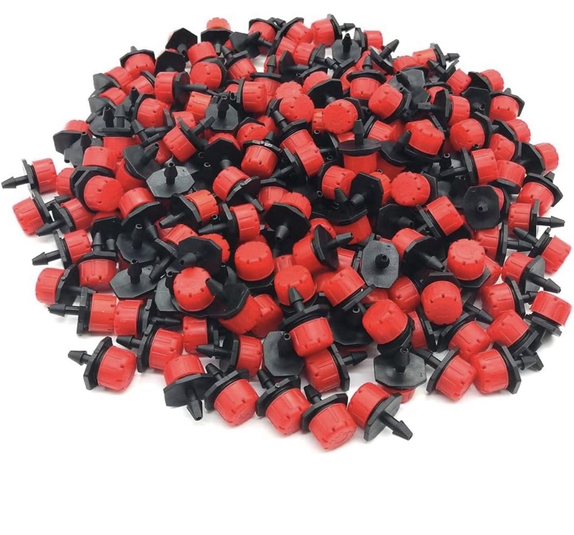 Korty 100pcs 360 Degree Adjustable Irrigation Drippers Sprinklers 1/4”