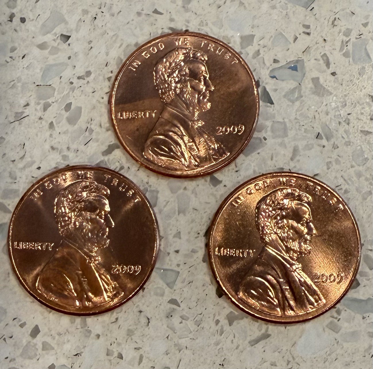 2009 Lincoln Cent Penny Set Of 3- No Mint Mark - Bicentennial.