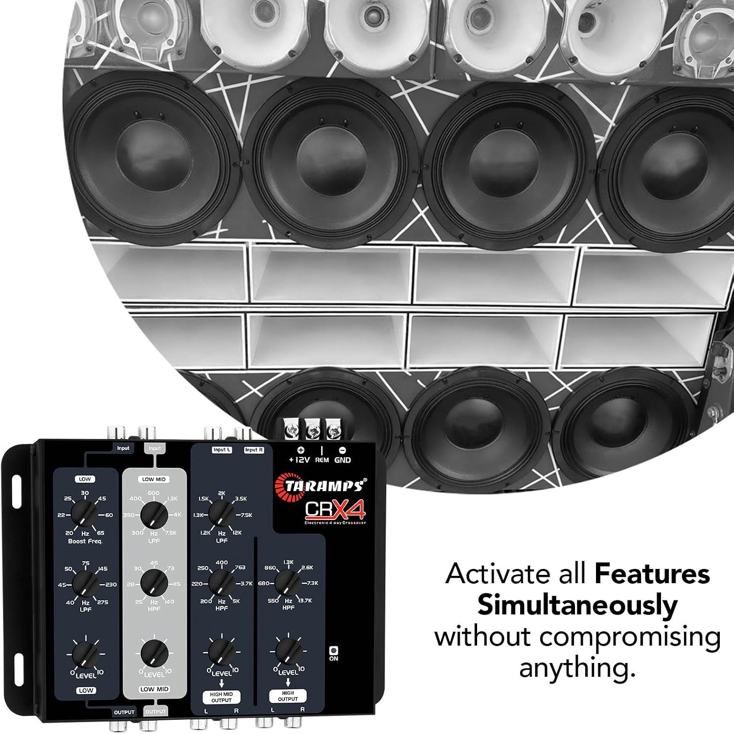 Crx4 Electronic 4 Way Crossover Rca Channels 8 Volts Rms Car Audio Processor