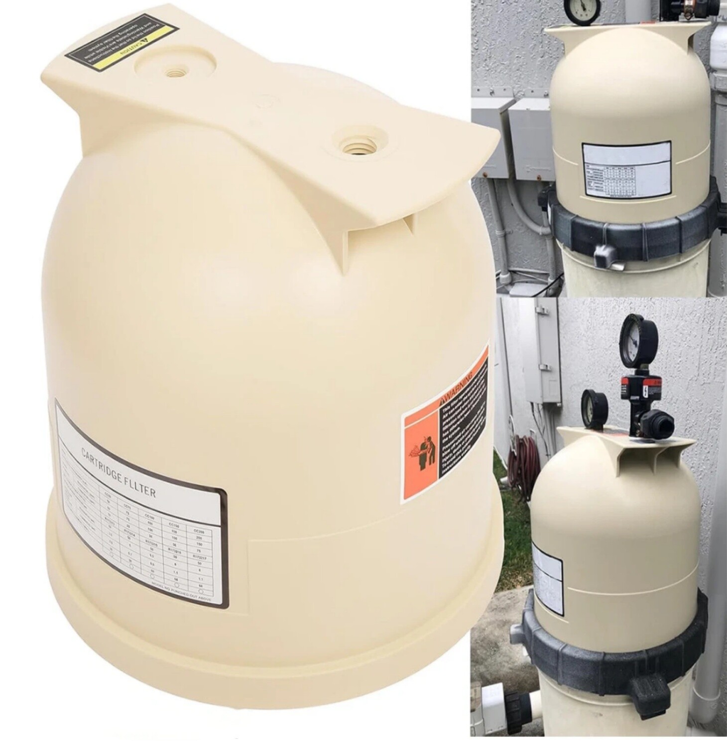 Cartridge Filters Cover Lid For Pentair Clean & Clear 75 150 200 Sq ft 178561