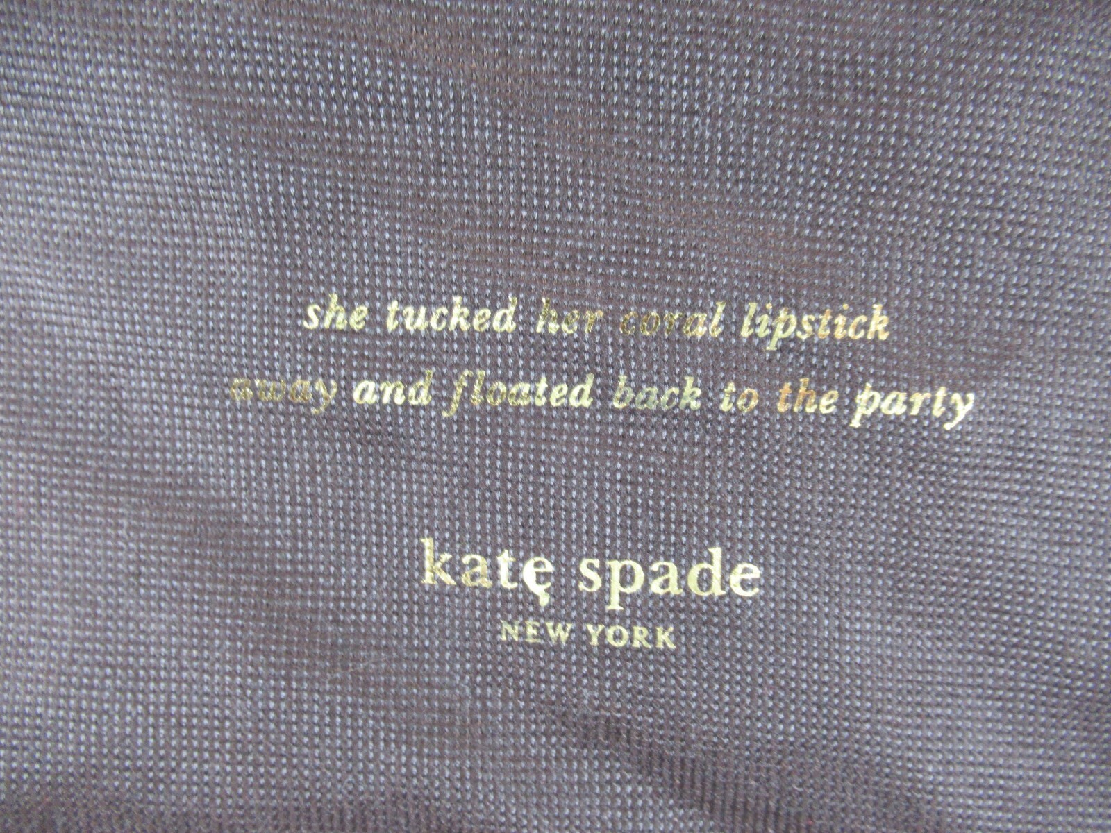 Kate Spade Drawstring Dust Bag Size 17" x 19" Brown
