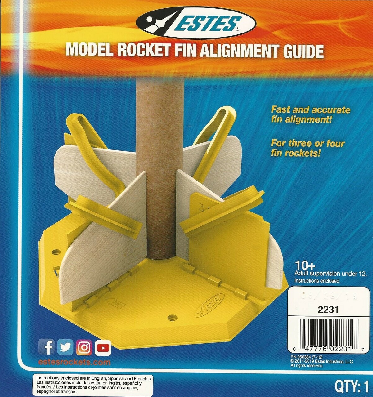 Estes Flying Model Rocket Accessory Fin Alignment Guide  EST 2231