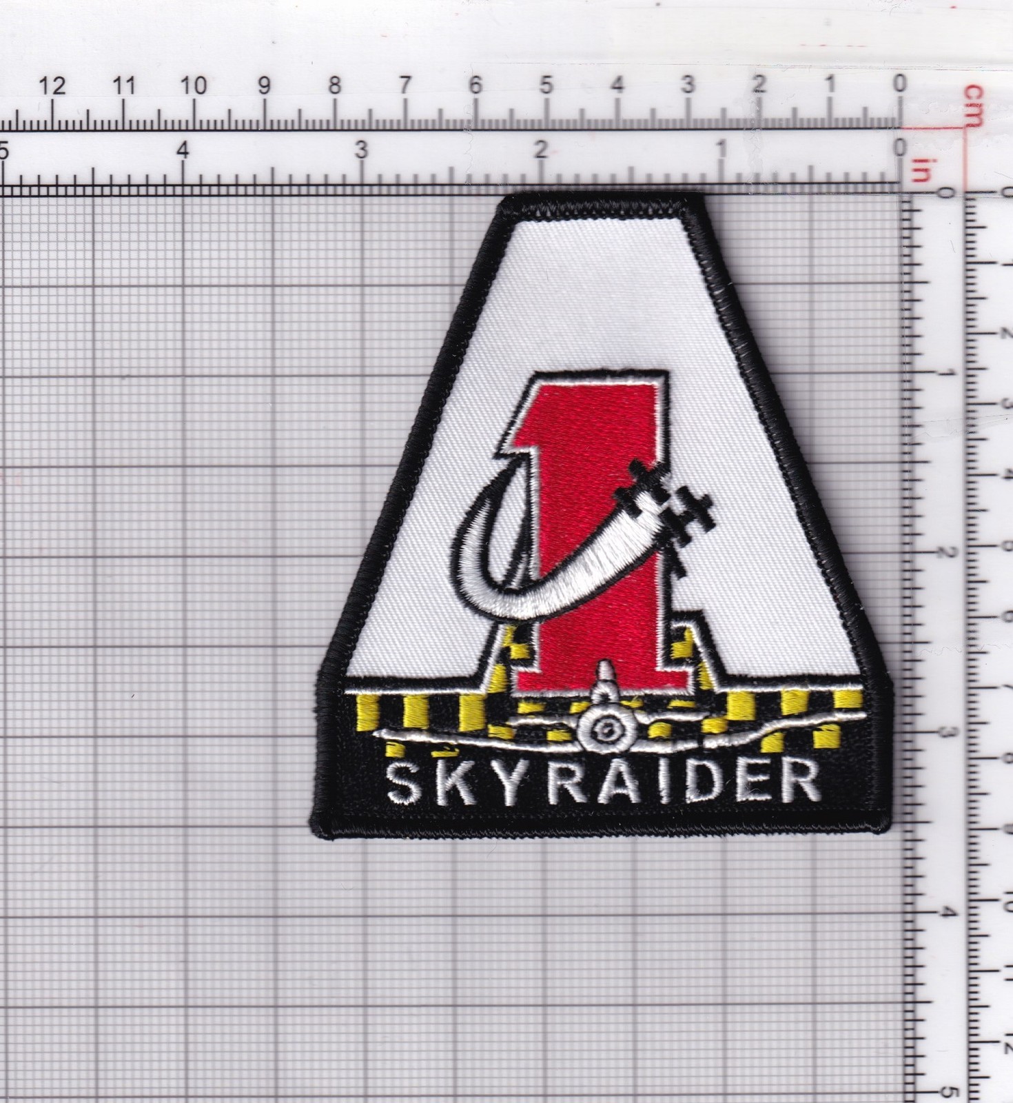 A-1 Skyraider Vietnam Patch - With Hook and Loop, 3.5"
