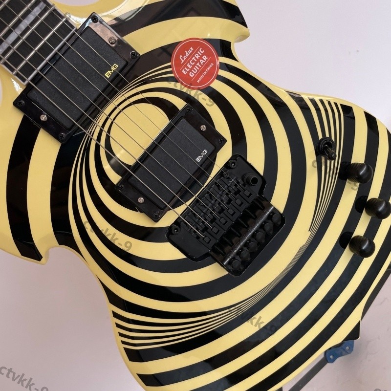 Electric Guitar Stainless Rounded Fret Water Transfer FR Bridge Free Shipping