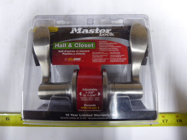 Master Lock WL0415 Lever Lockset Mechanical Grade 3 WL Wave New Satin Nickel New