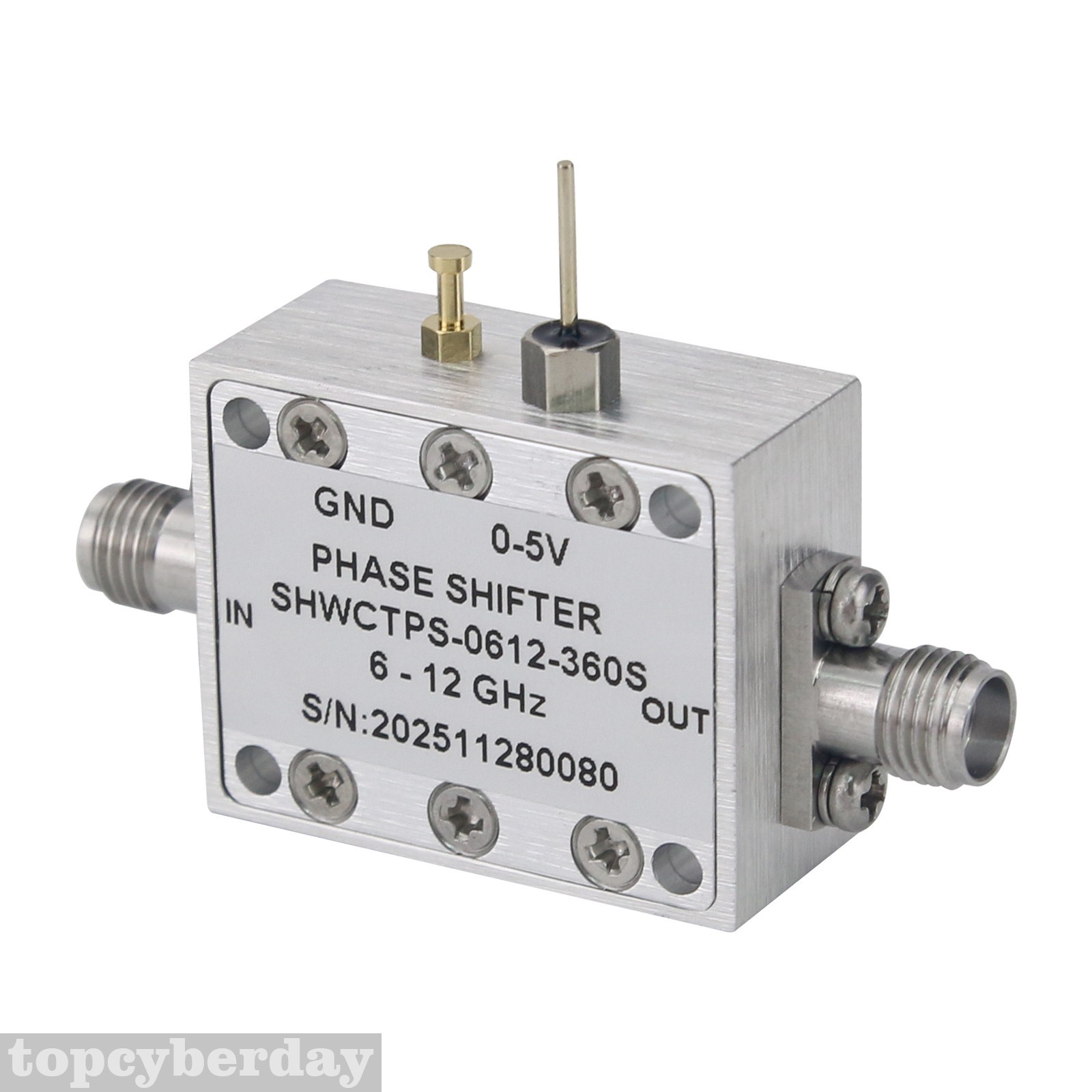 6000-12000MHz 0-600 Degree RF Electrically Controlled Analog Phase Shifter