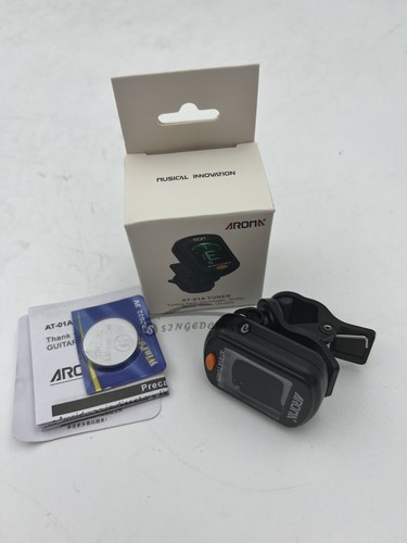 Clip-On LCD Digital Tuner for Guitar, Bass, Violin, Ukulele, Chromatic AT-01A