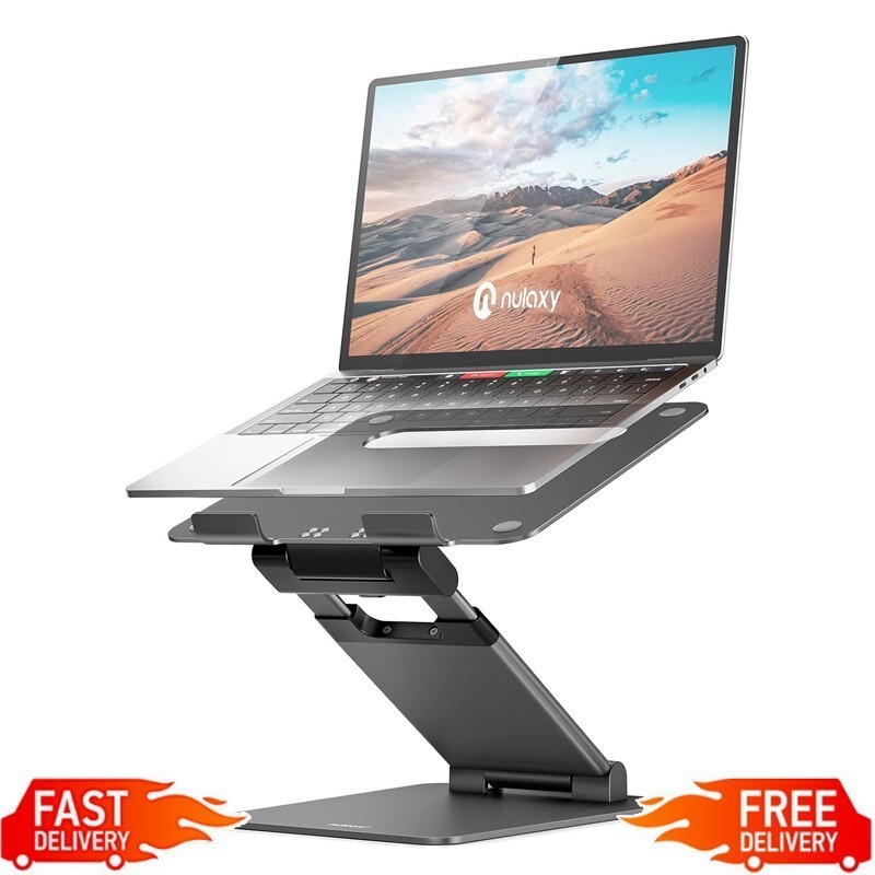 Laptop Stand Desk Ergonomic Sit To Stands Holder Convertor Adjustable Height New