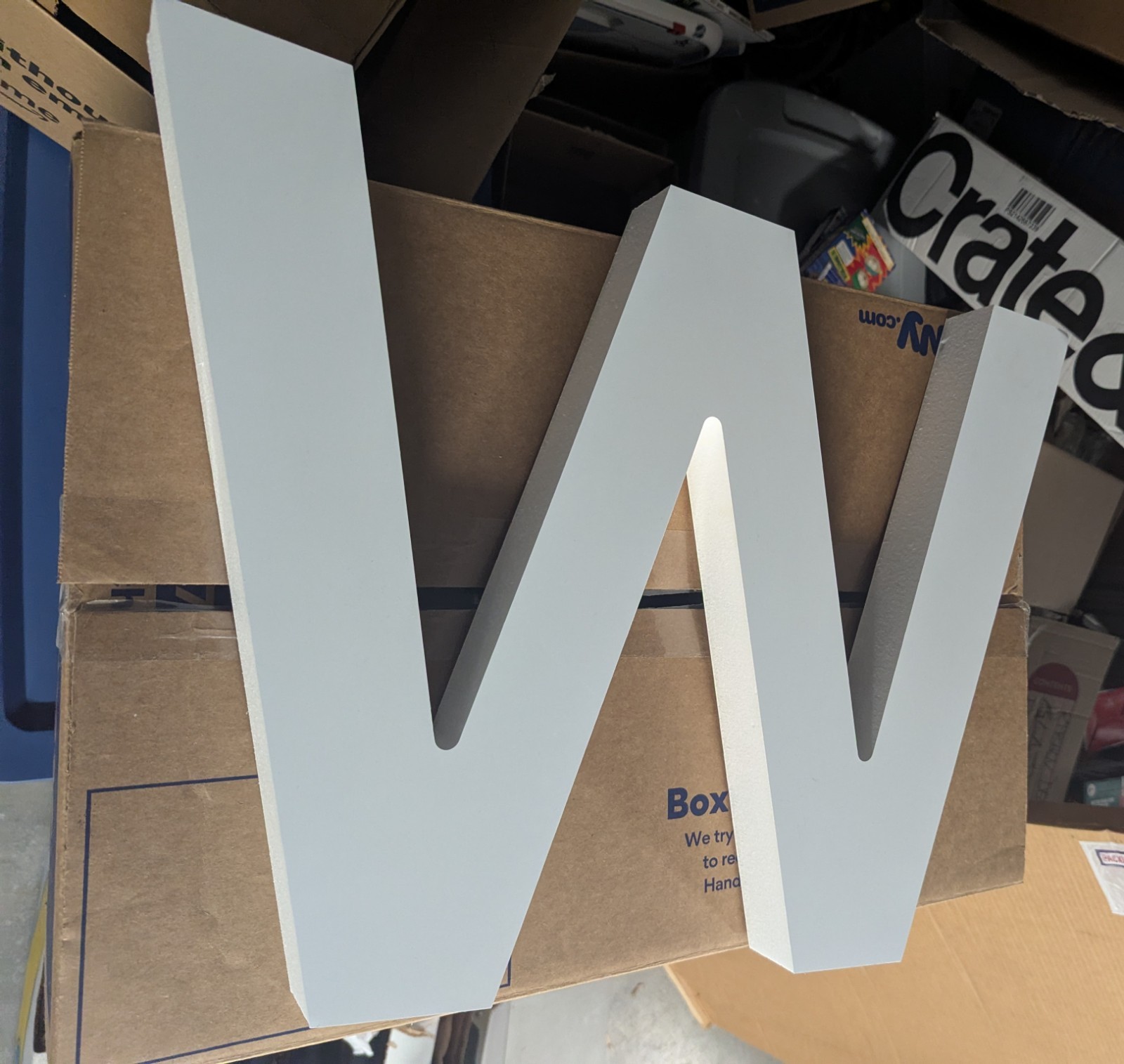 Foam Letter W for Arts & Craft  24 Inch Wide 18 Inches Tall 2 Inches Deep