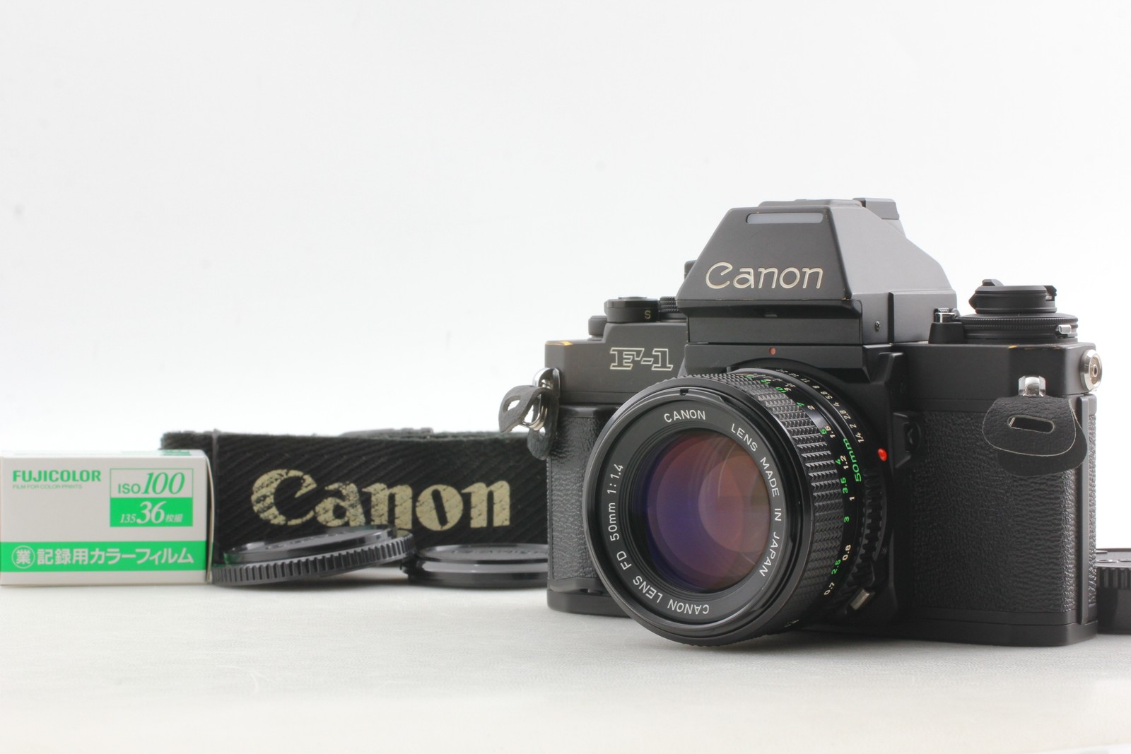 [N MINT] Canon NEW F-1 AE SLR 35mm Film Camera New FD NFD 50mm f1.4 Lens JAPAN
