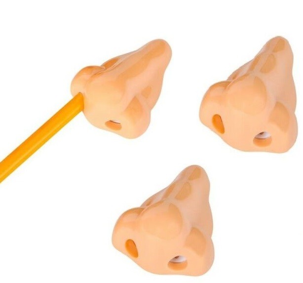 3pcs Funny Nose Shaped Pencil Sharpener School Teacher Student Prank Gag Gift