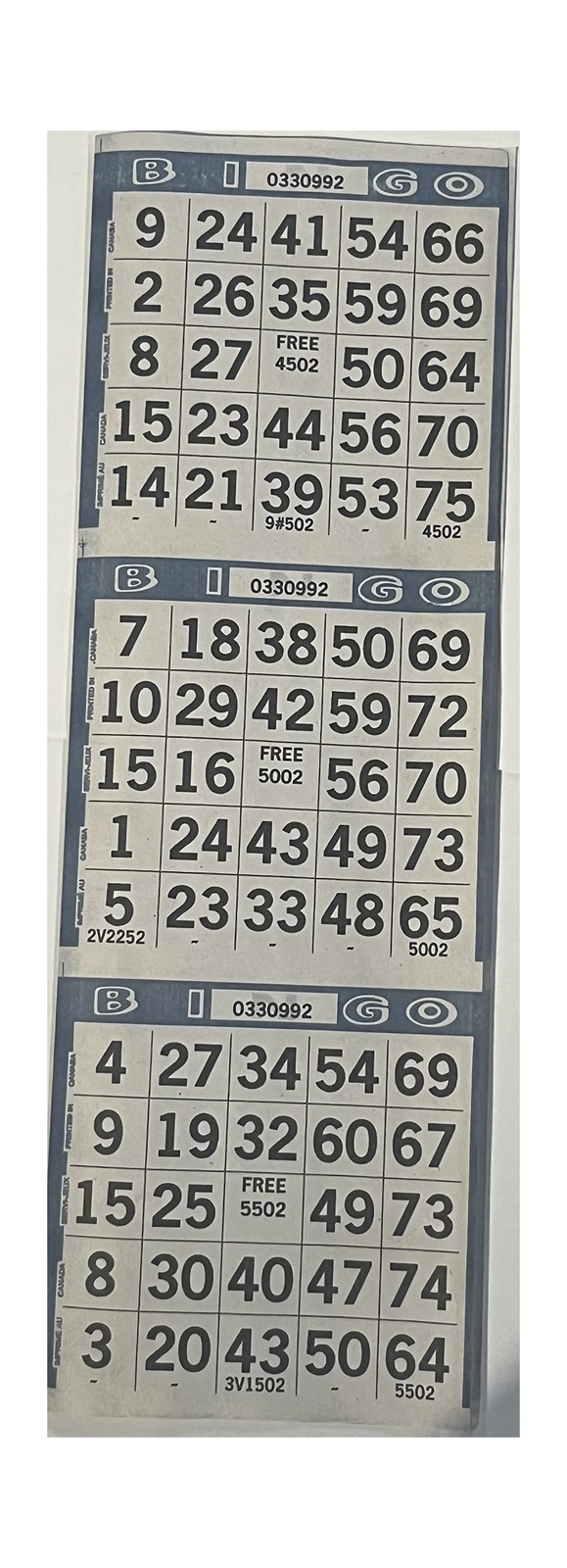 The Ticket Gurus-3 on Bingo Paper Game Cards - 500 Sheets - 4 Inch by 12 Inch...