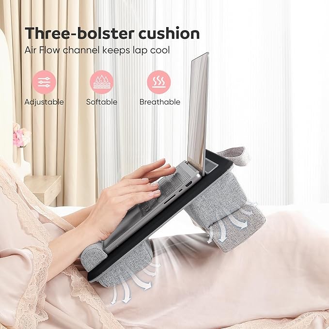 Adjustable Laptop Lap Desk Lap Desk Cushion Storage Function - Scratch & Dent