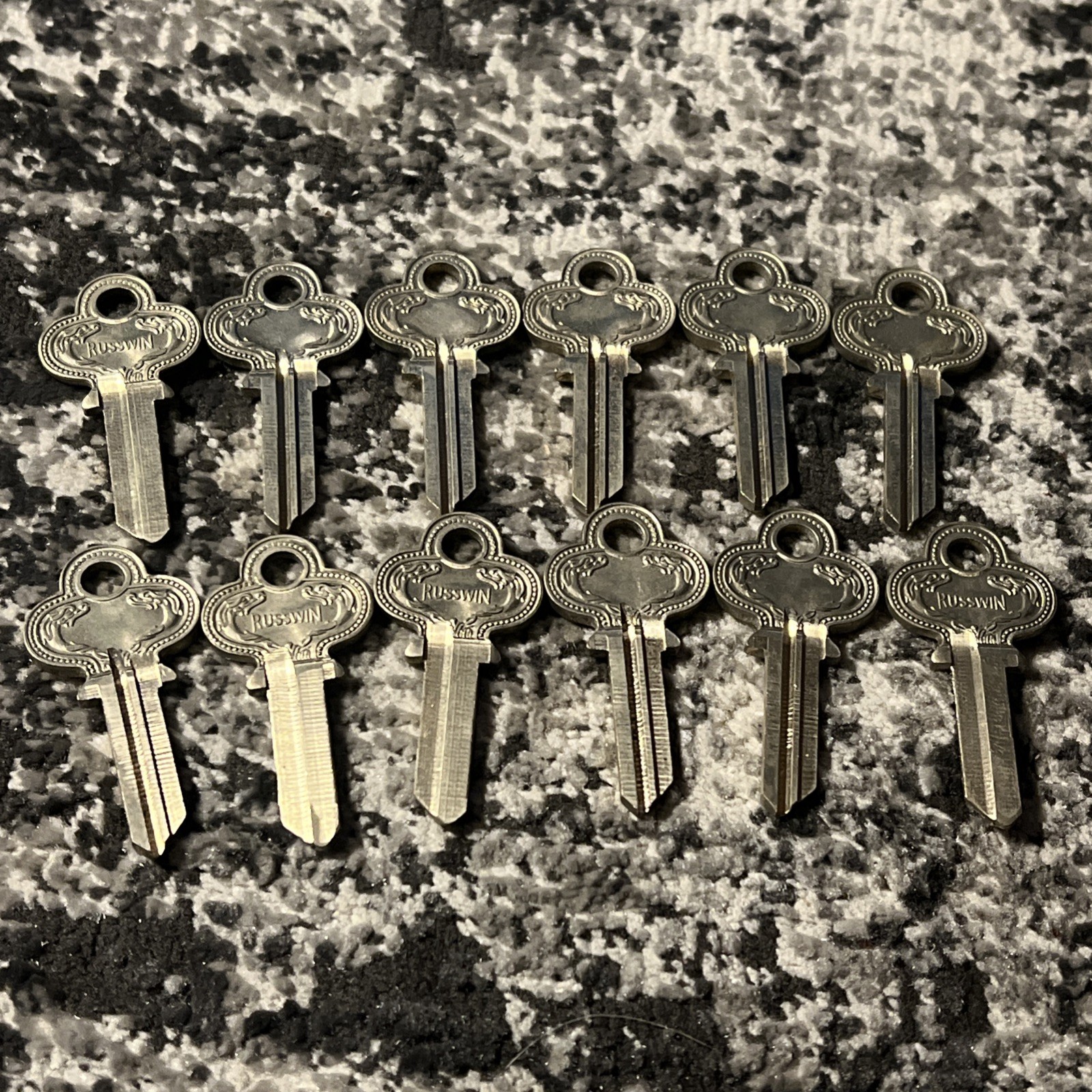 Lot Of 12 Uncut Key Blanks Russwin 861B Vintage Rare HTF Locksmith
