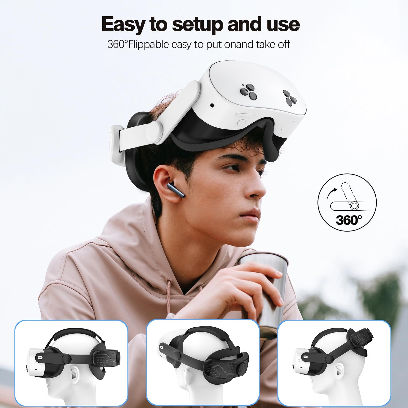 Comfort Head Strap for Meta Quest 3S - Adjustable Elite Strap Replacement wit...