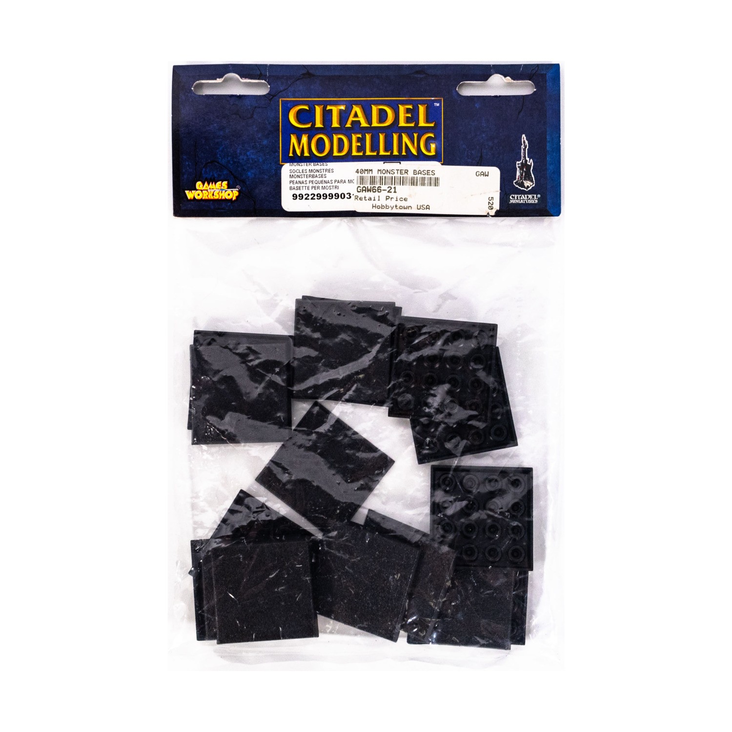 GW Mini Base Square Monster Bases - 40mm (2000 Ed) Pack New