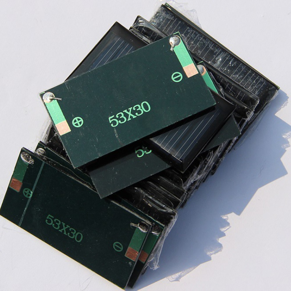 10Pcs Small Solar Panels Kit 5V 30mA for DIY Electronics Projects