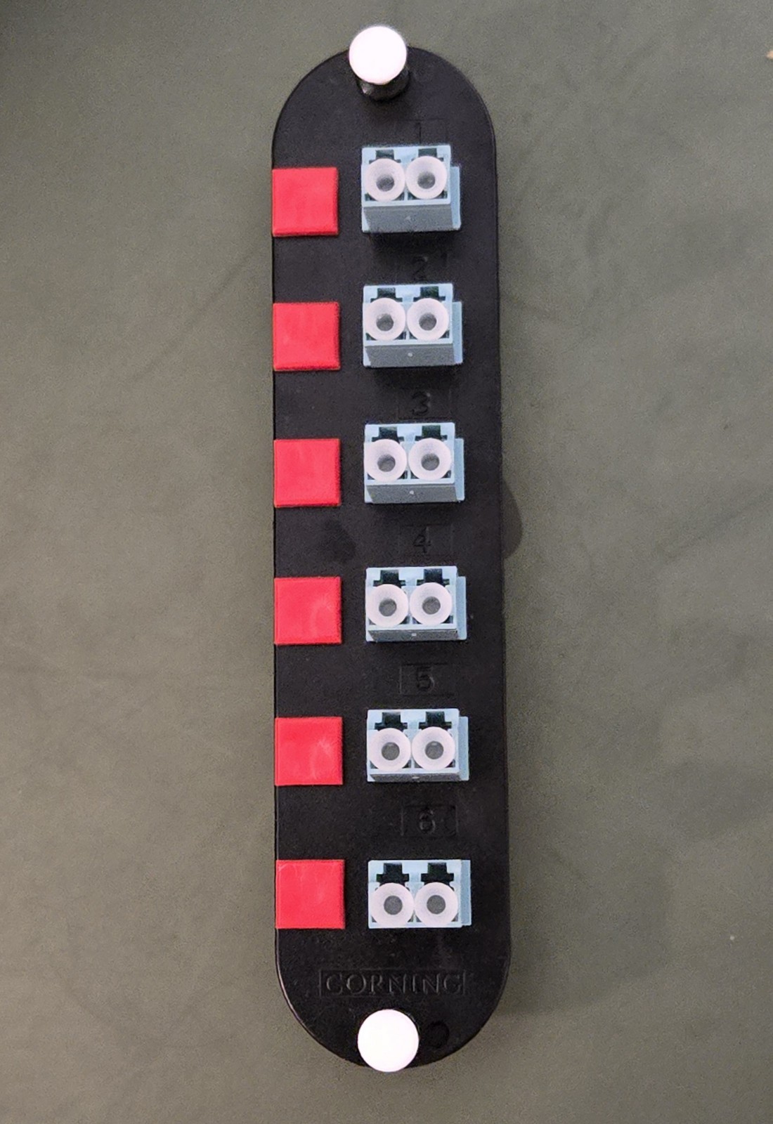 Corning CCH-CP12-E4 Patch Panel,6 LC Duplex 10Gig Aqua OM3/OM4 Adapters Open Box