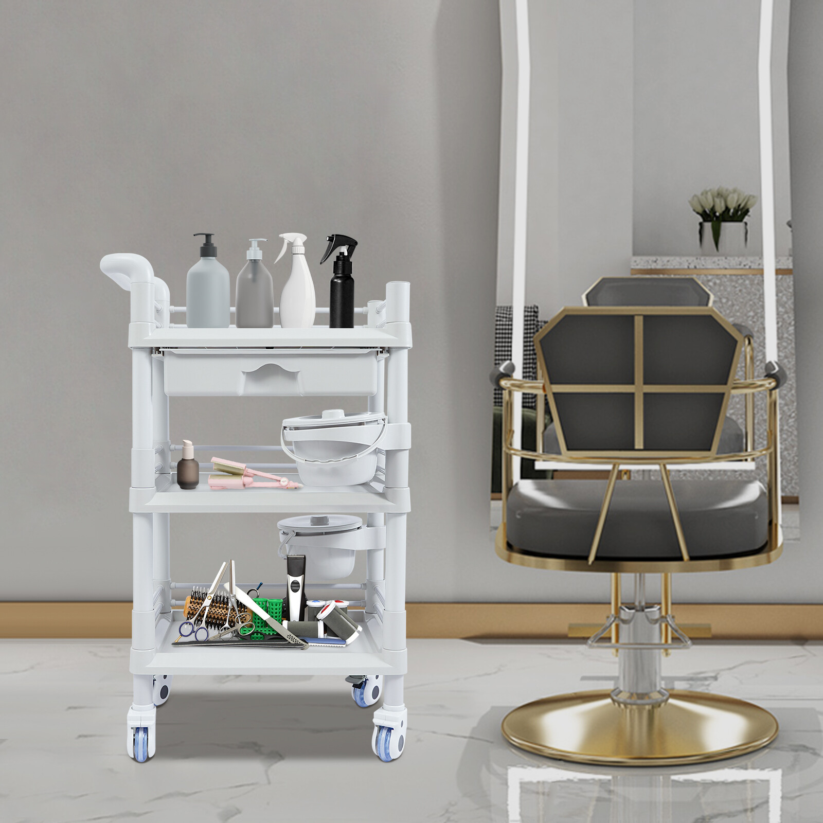 Salon Storage Cart, Movable Beauty Organizer, Mobile Storage Cart US! HOT SALE