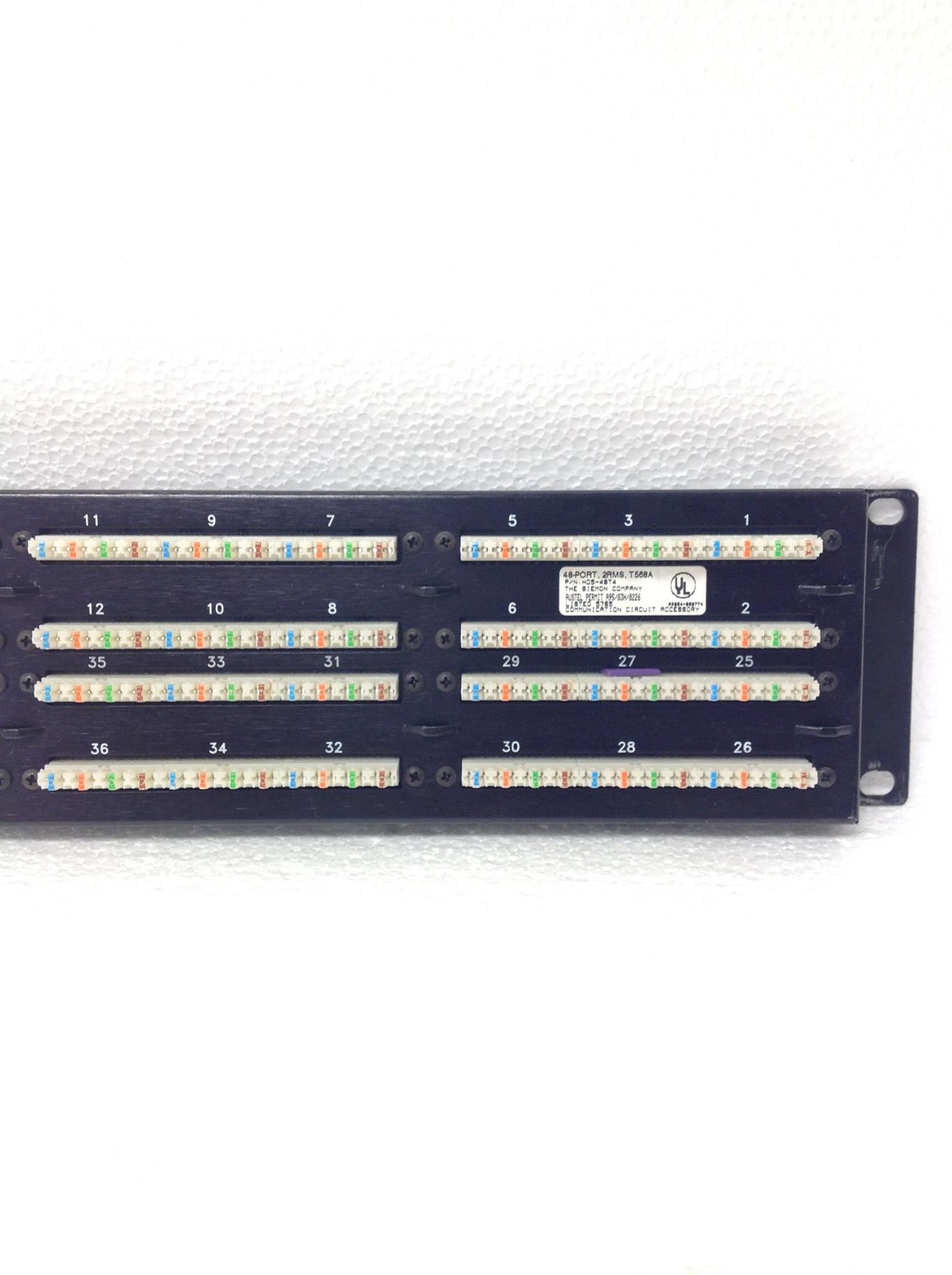 20x SIEMON High Density Cat 5e 48-port Patch Panel HD5-48T4 2RMS T568A WORKING