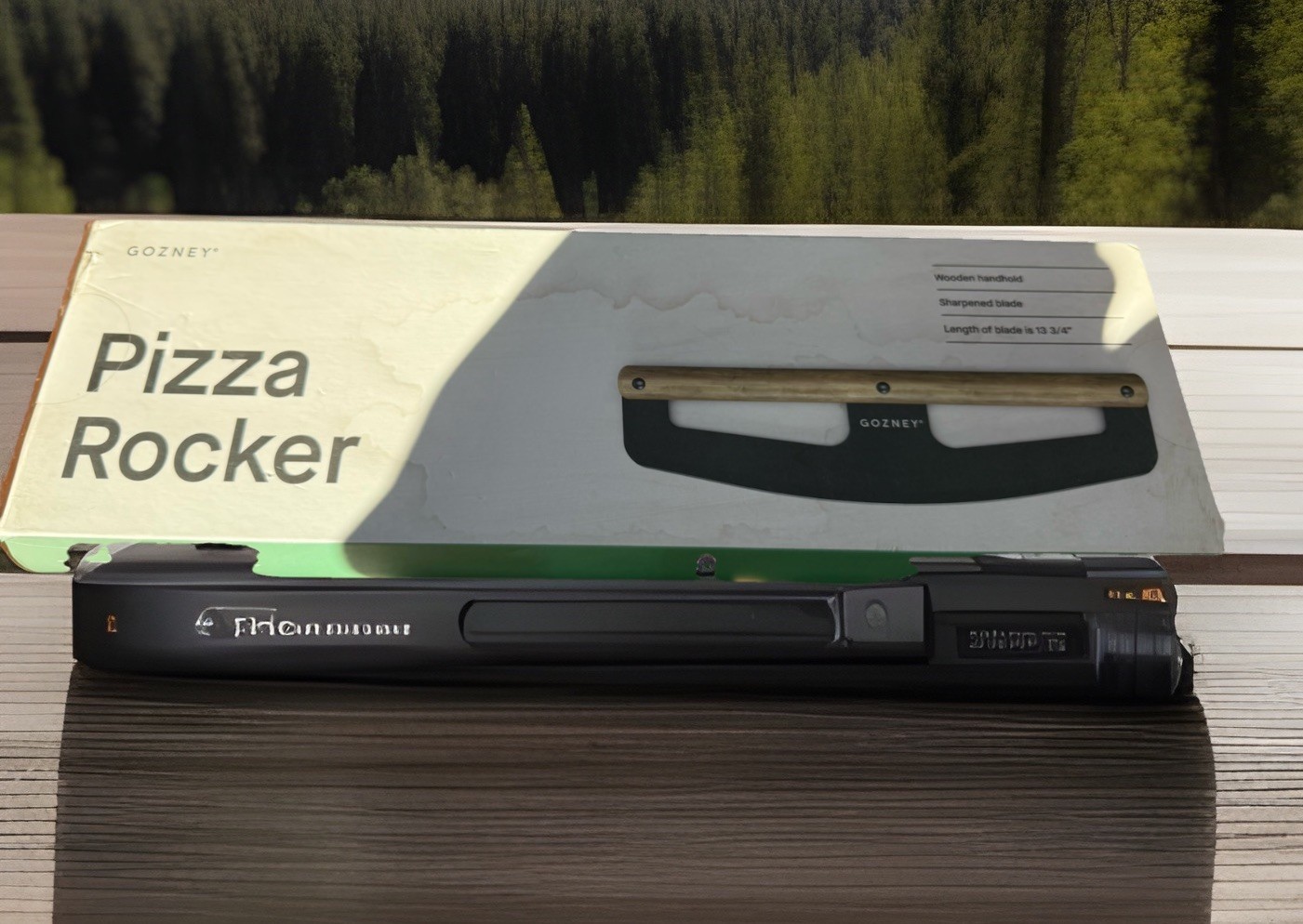 Gozney AD1597 Pizza Rocker Stainless Steel & Wood Pizza Rocker Cutter