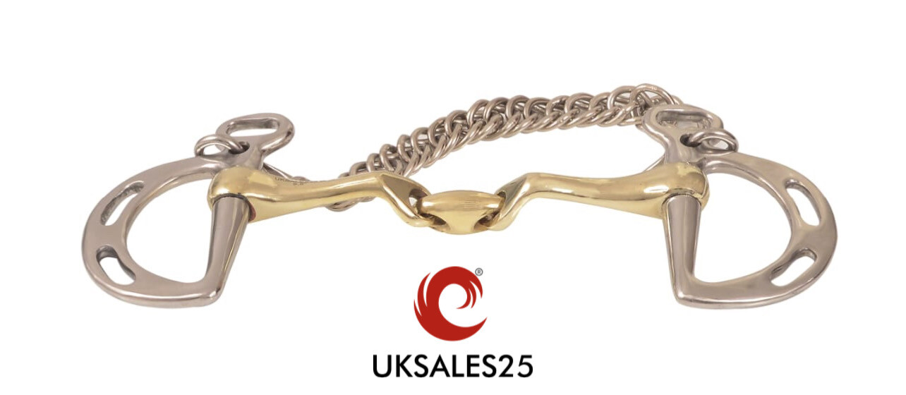 Kimblewick Connecting Angle Double Joined Bit (UKSALES25) Am Same