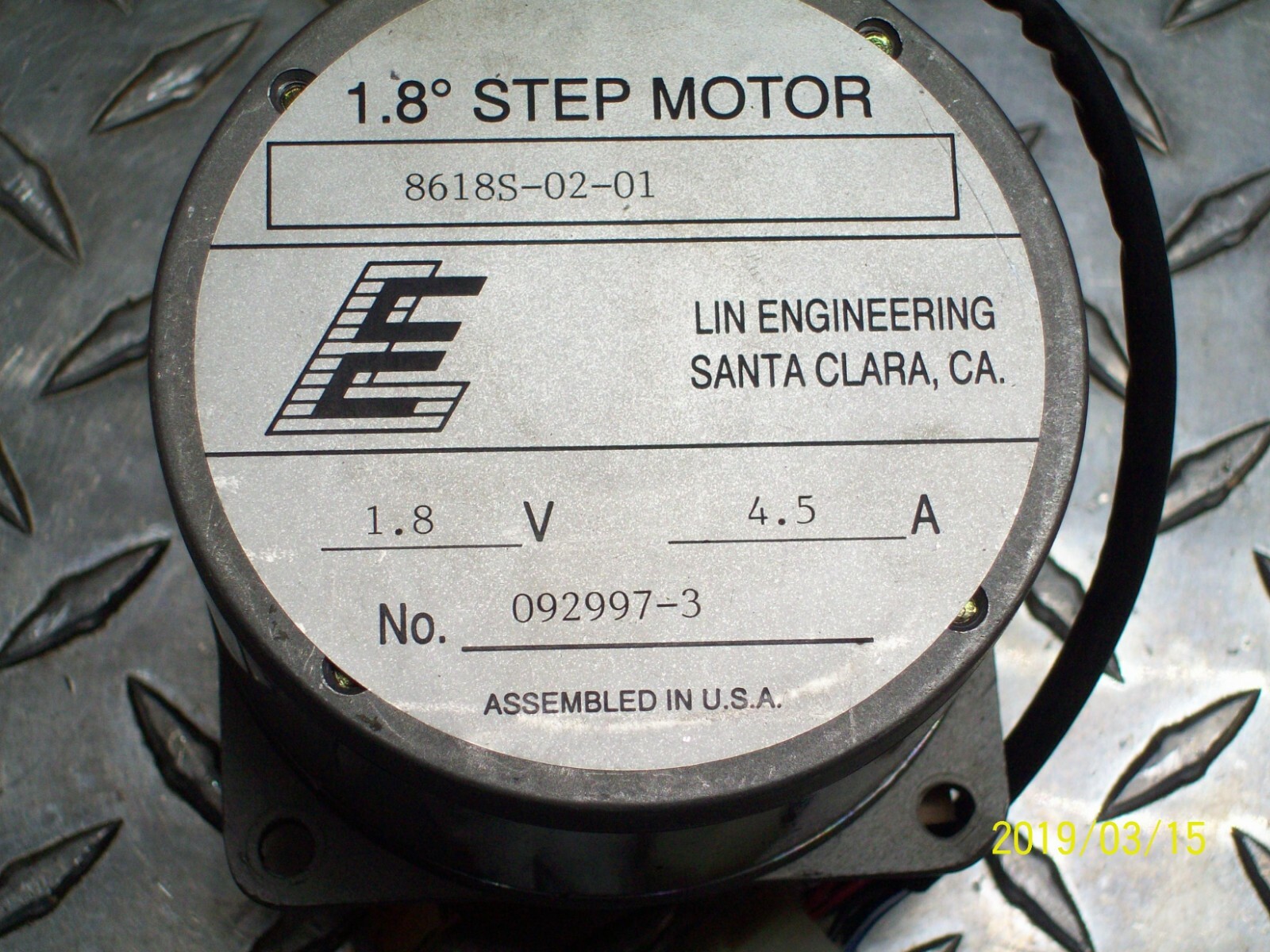 LIN ENGINEERING 8618S-0201 1.8  DEGREE STEP MOTOR 1.8V 4.5A