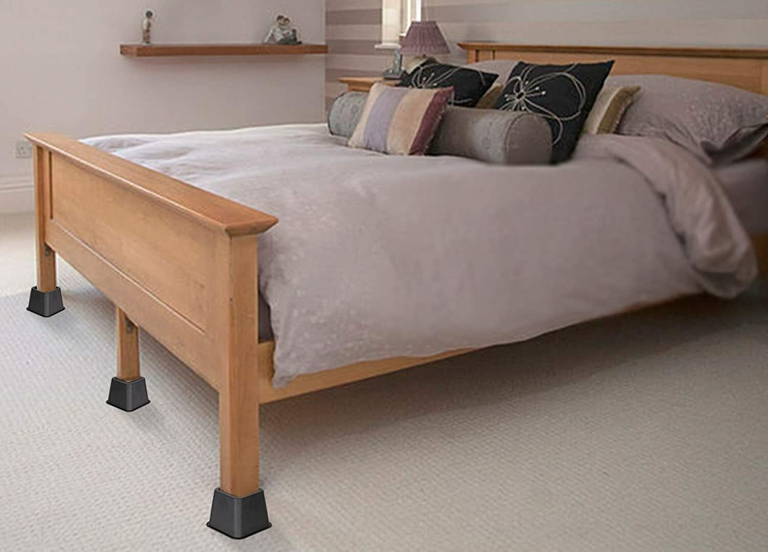 8Pcs Bed Risers Furniture Risers Heavy Duty Bed Sofa Table Chair Lifts Stackable