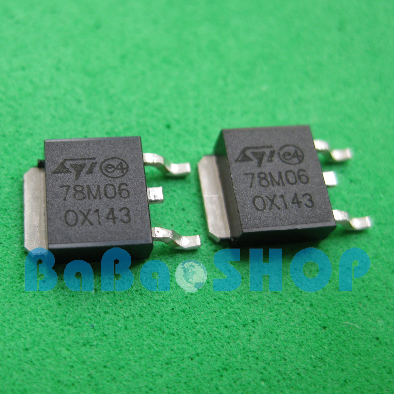 10pcs ~ 500pcs 78M06 MC78M06 LM78M06 Voltage Regulators 0.5A 6V SMD D-PAK ST