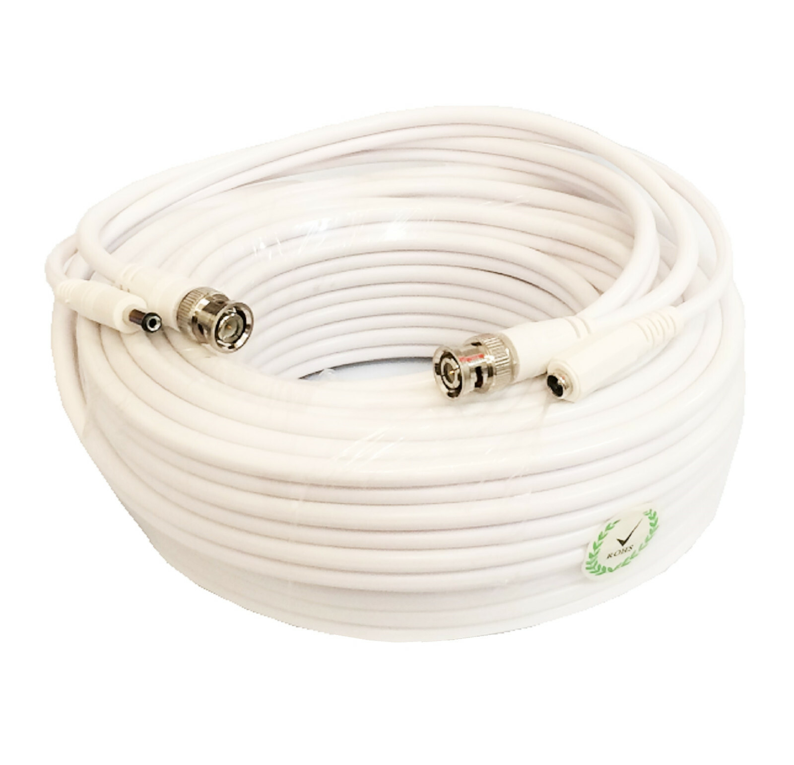 HEAVY DUTY HD-SDI RG59U Video BNC Male to Male with 2.1x5.5mm Power Cable 100ft