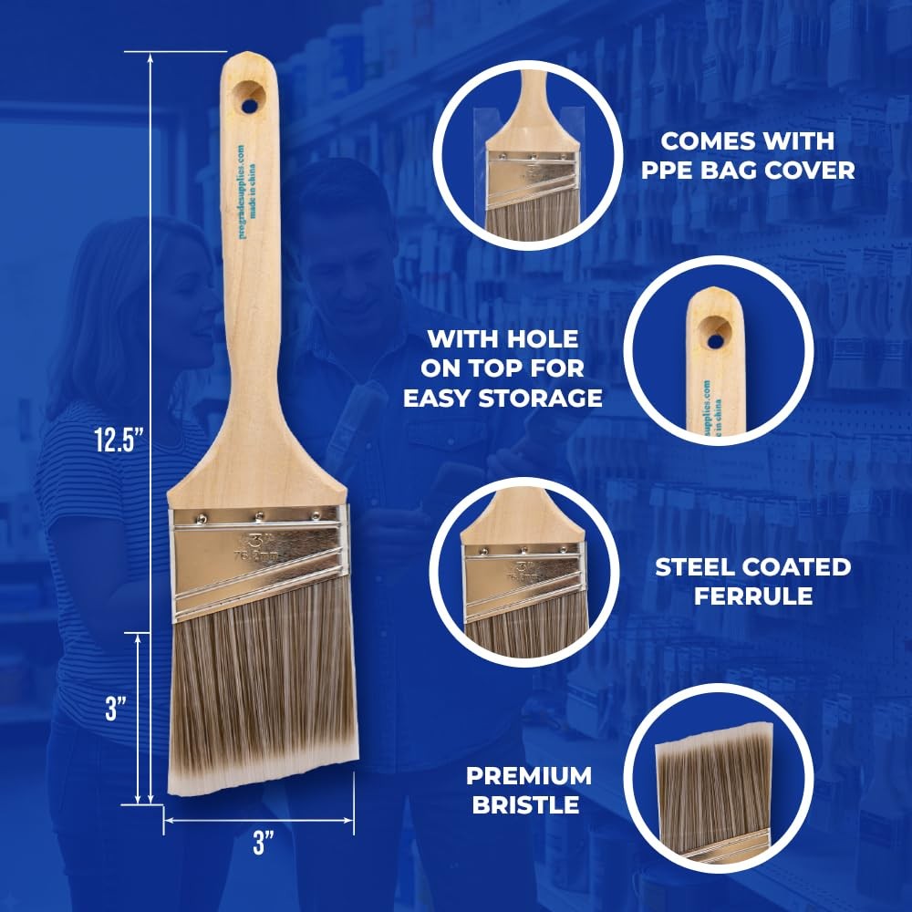 Paint Brushes 2ea 3" Angle Brush