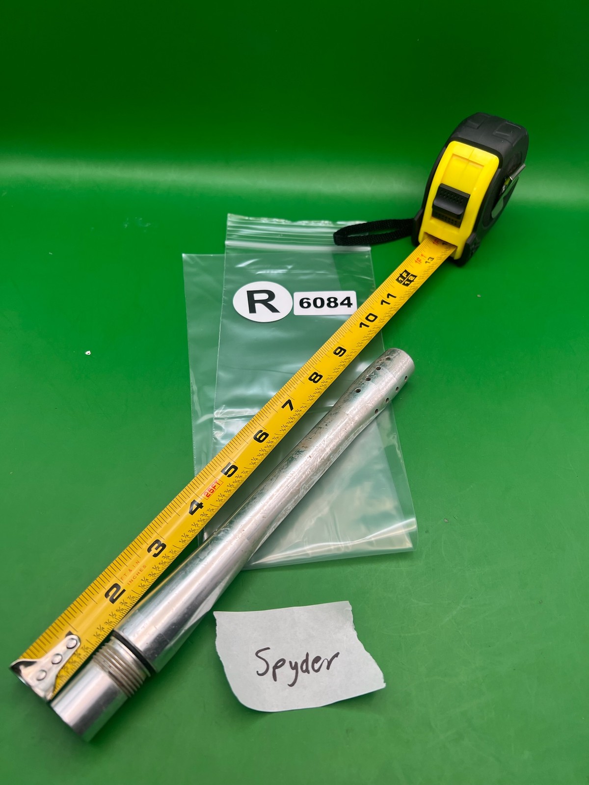 Spyder One-Piece Paintball Barrel 10" .880 Silver Aluminum