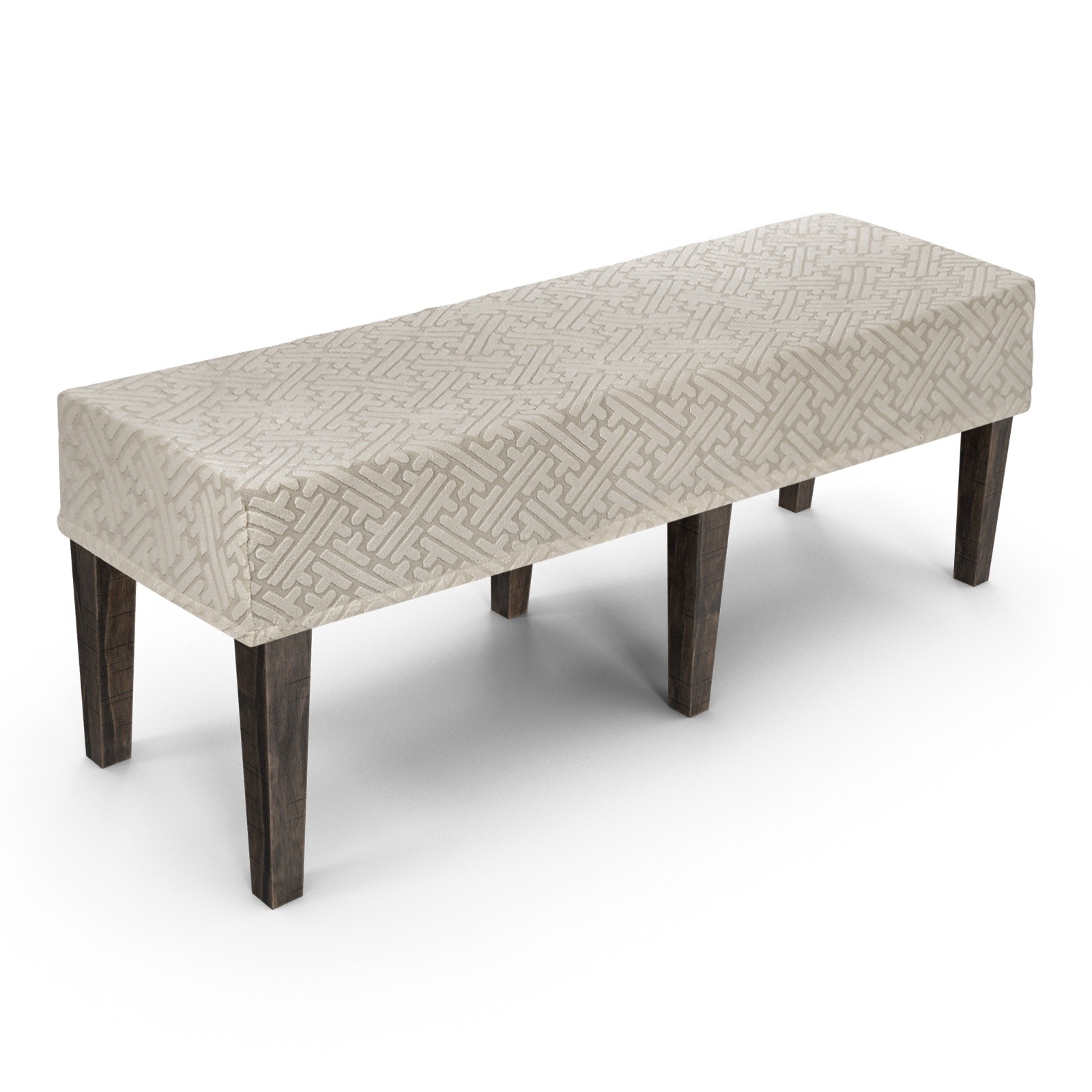 Waterproof Dining Bench Cover, 42 - 54" Stretch Bench Seat Cover [Taupe]
