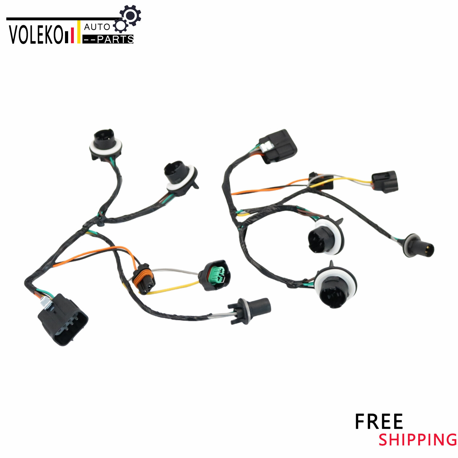 2PCS Head Light Lamp Wiring Harness For GMC 2007-2013 Sierra 1500 2500HD 3500HD