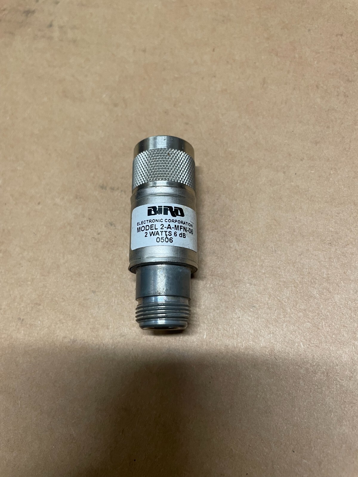 2Watt 6dB Attenuator N-Male to N-Female Conn Bird Technologies 2-A-MFN-06