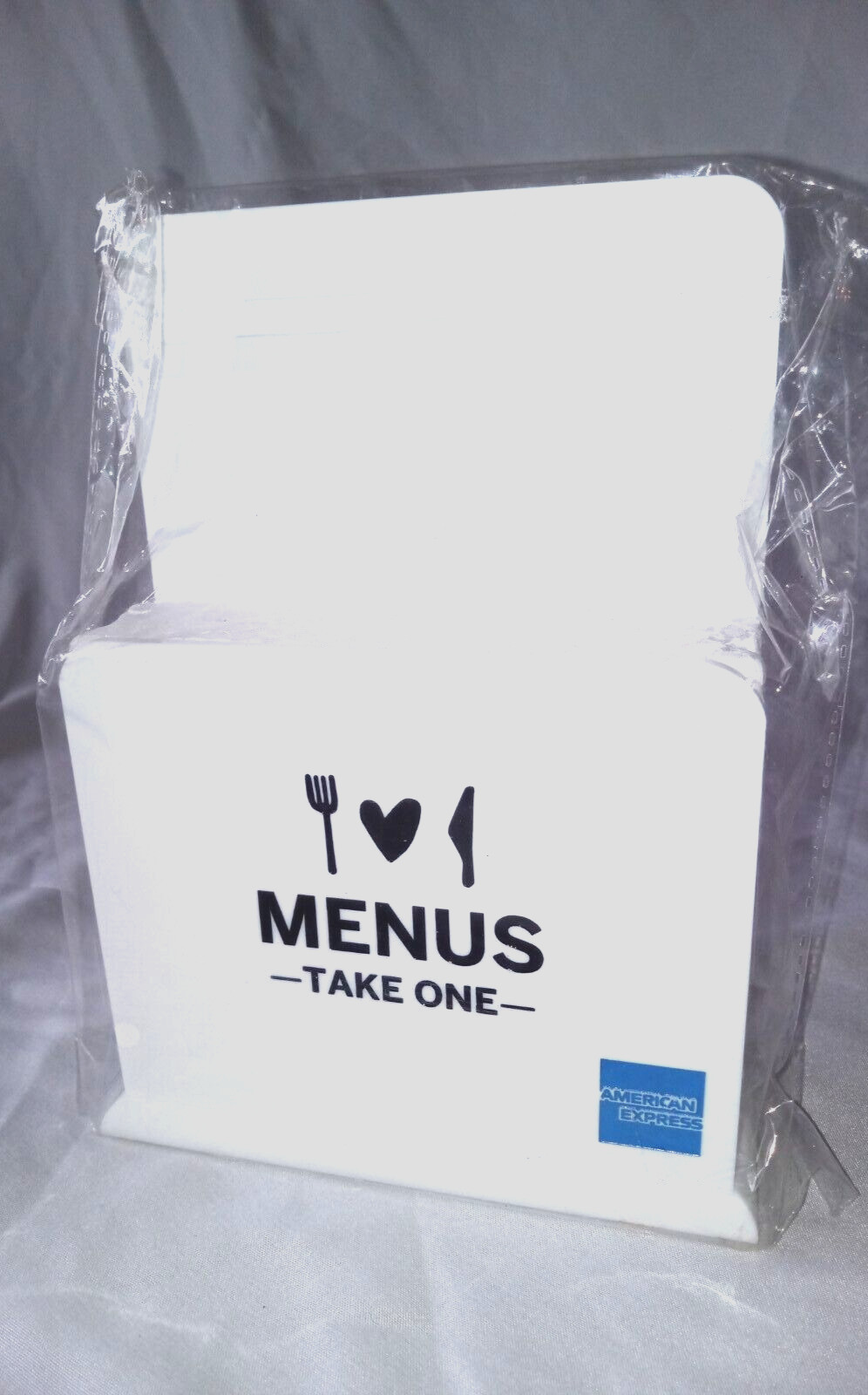 American Express Card "To Go" Menu Holder For Restaurants