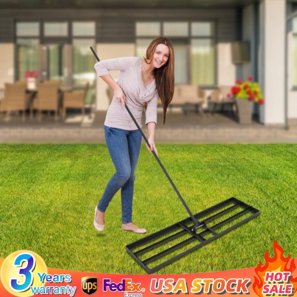 Metal Lawn Leveling Rake, Lawn Leveler Tool, Lawn Leveling Rake for Yard