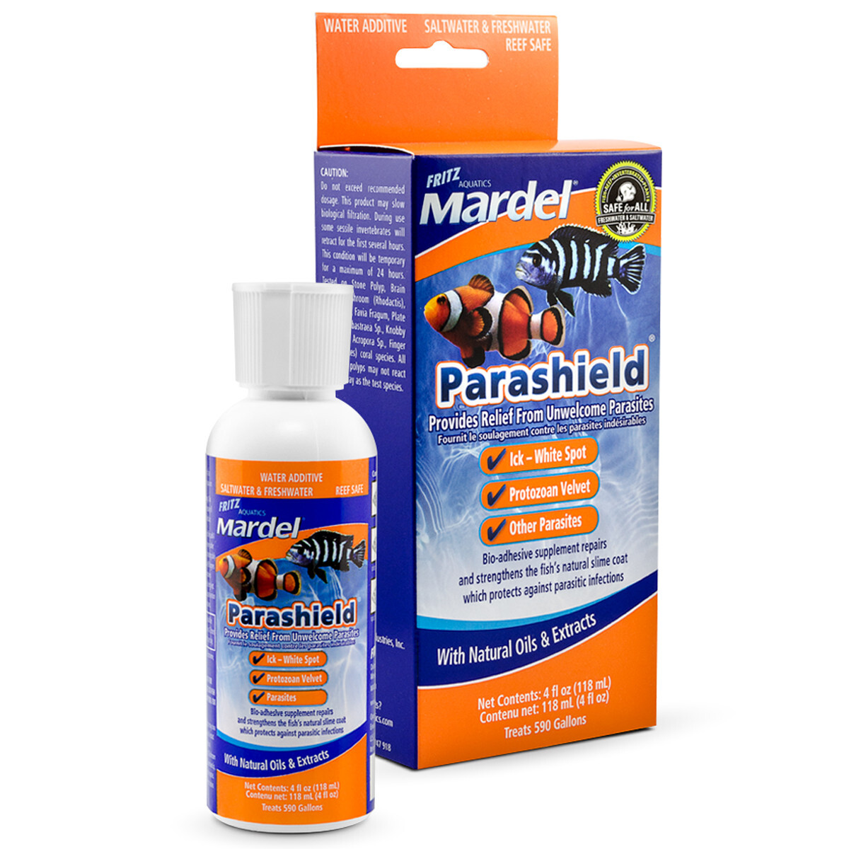 Fritz Mardel Parashield 4oz Provides Relief from Parasites Natural Reef Safe
