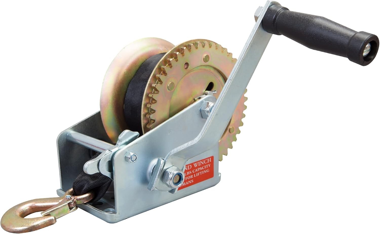 Ergonomic 1600lbs Winch with Durable Nylon Strap - Perfect for Boats & Trailers