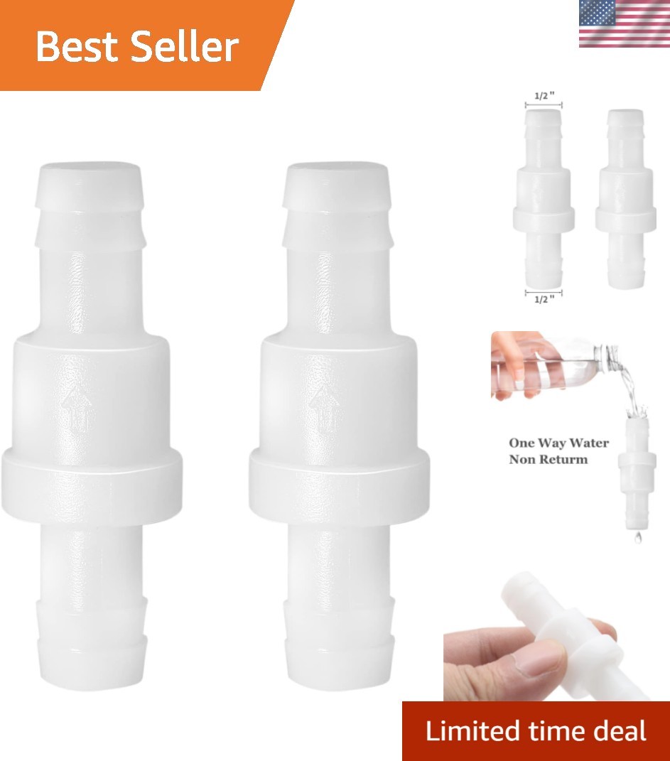 Ozone Resistant 1/2" Check Valve - Durable Non Return Valve for Liquids & Gases