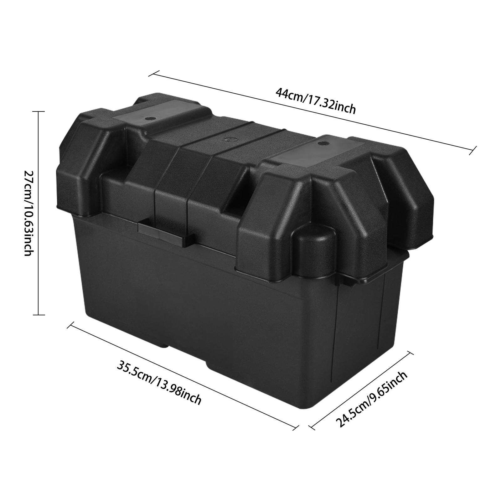 Large Battery Storage Box Car RV Portable Battery Case Universal Battery Box