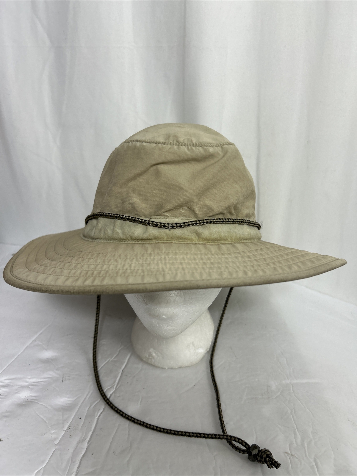 REI Beige Khaki Adult L/XL Bucket Boonie Nylon Outdoor Hat With Strap