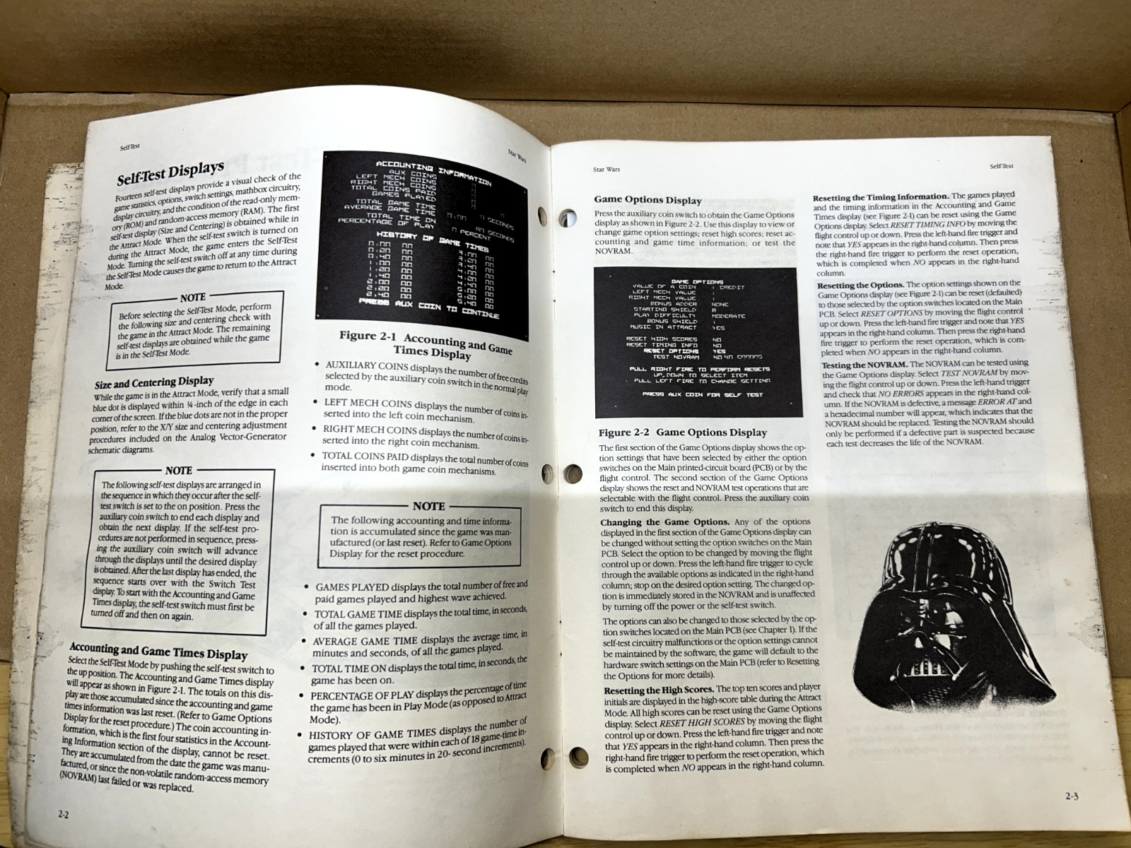 1983 Atari Star Wars Operators Manual with Illustrated Parts Lists