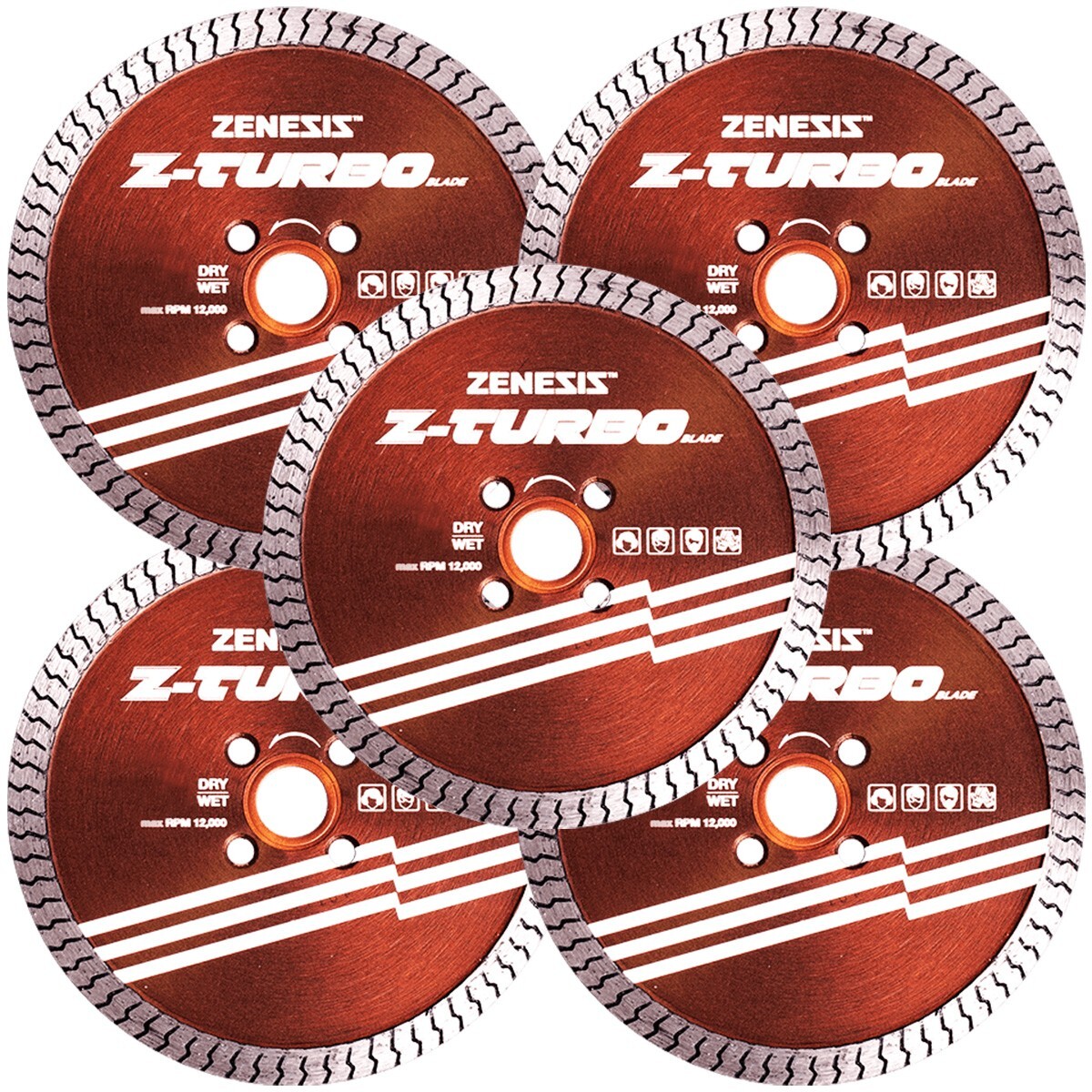 ZENESIS Z-Turbo Diamond Blade 6 inch for Granite & Engineered Ston | 5 blades