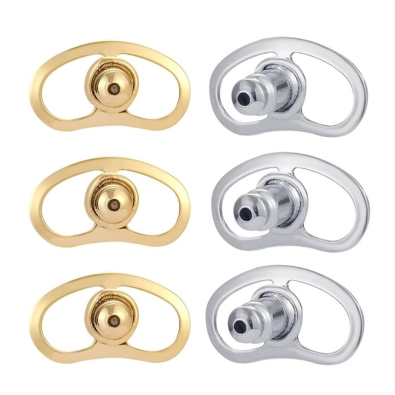 6pcs Mixed Color Earring Backs for Secure Hold on Heavy Ear Accessories