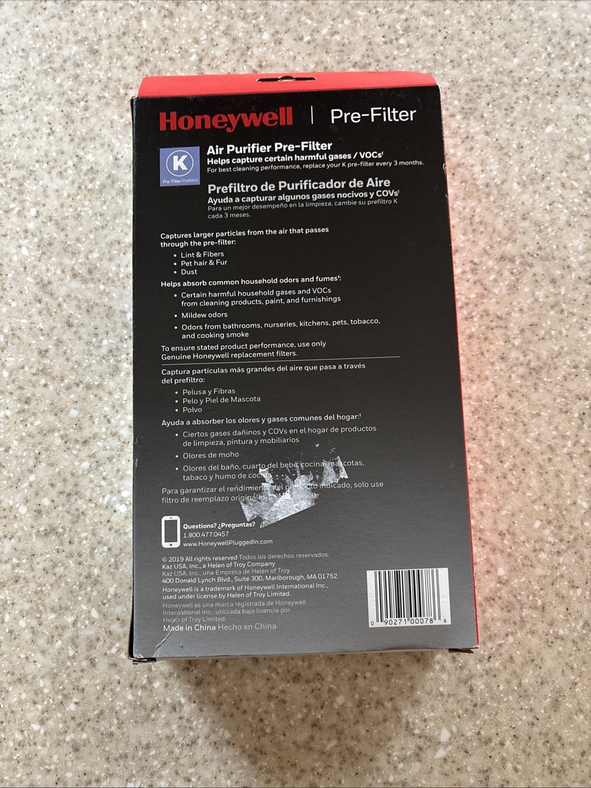 Honeywell HRFK2 Replacement Filter - Black 2 Pack New
